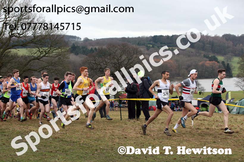 Senior men, 2018 Northern Cross Country Champs., Harewood House, Leeds. Photo: David T. Hewitson/Sports for All Pics